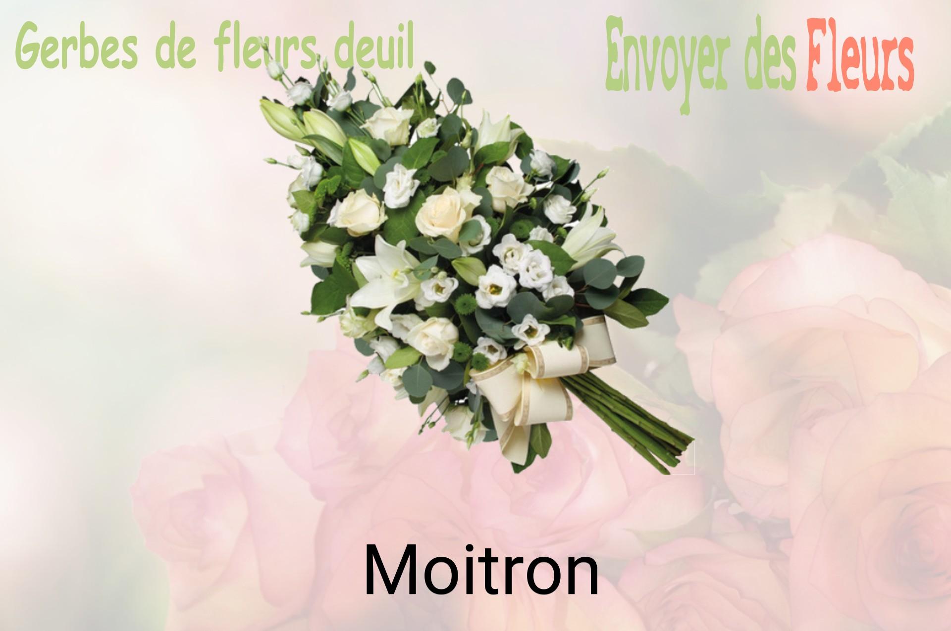 Gerbe de fleurs de deuil livrée à Moitron